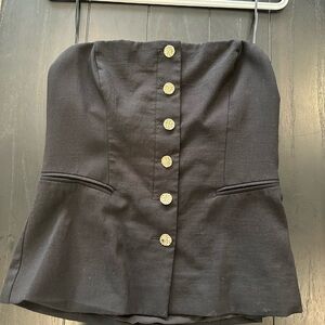 Dynamite Buttoned Corset Tube Top